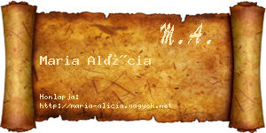Maria Alícia névjegykártya